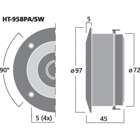 Monacor HT-958PA/SW 30 W, 8 Ω