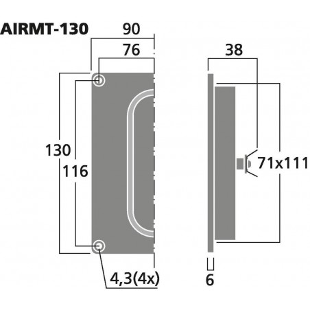 Monacor AIRMT-130 60 W, 8 Ω AMT