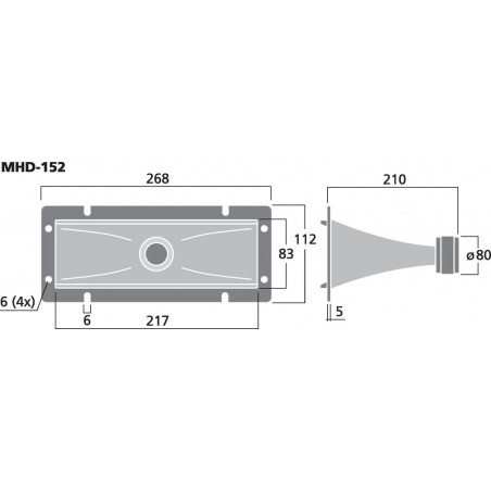 Monacor MHD-152 75 W, 8 Ω