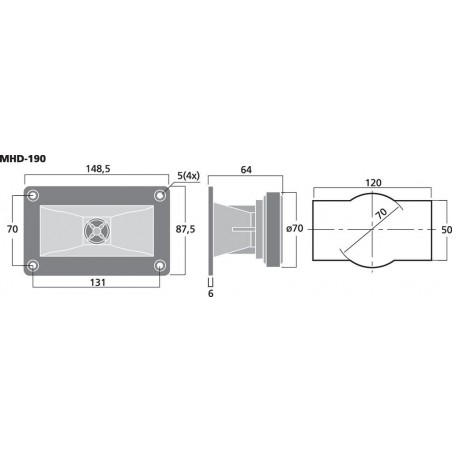 Monacor MHD-190 25 W, 8 Ω