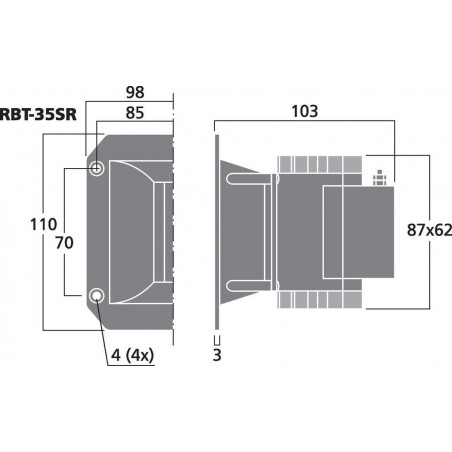 IMG Stageline RBT-35SR 12 W, 7 Ω