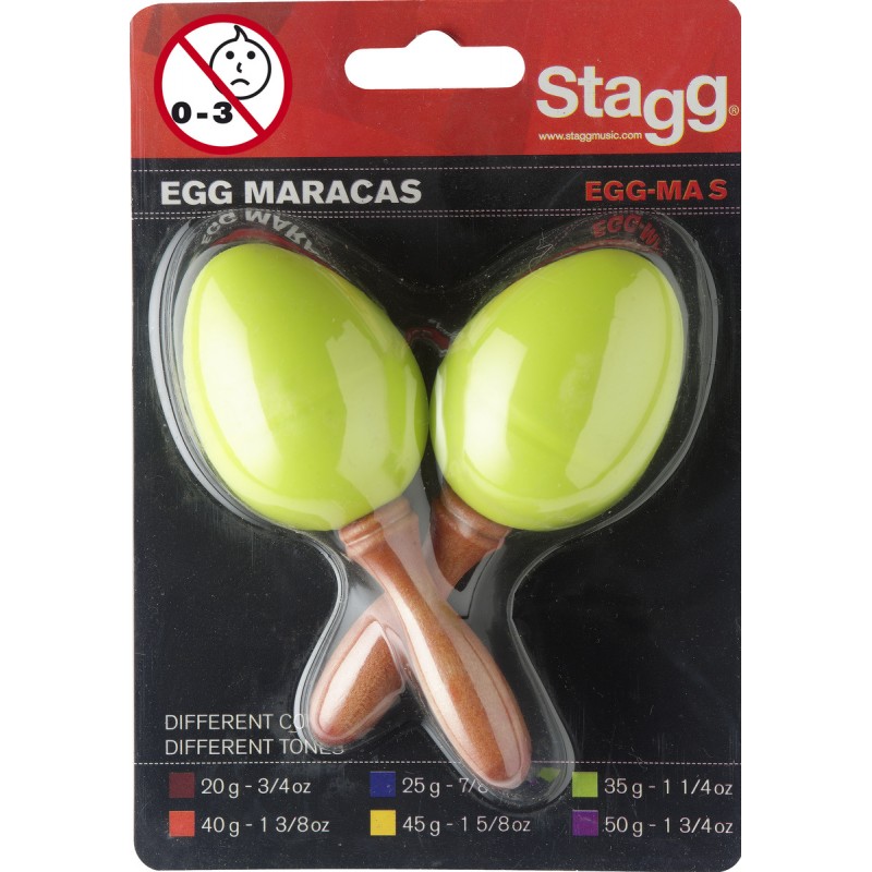 Plastikiniai marakasai Stagg EGG-MA S/GR