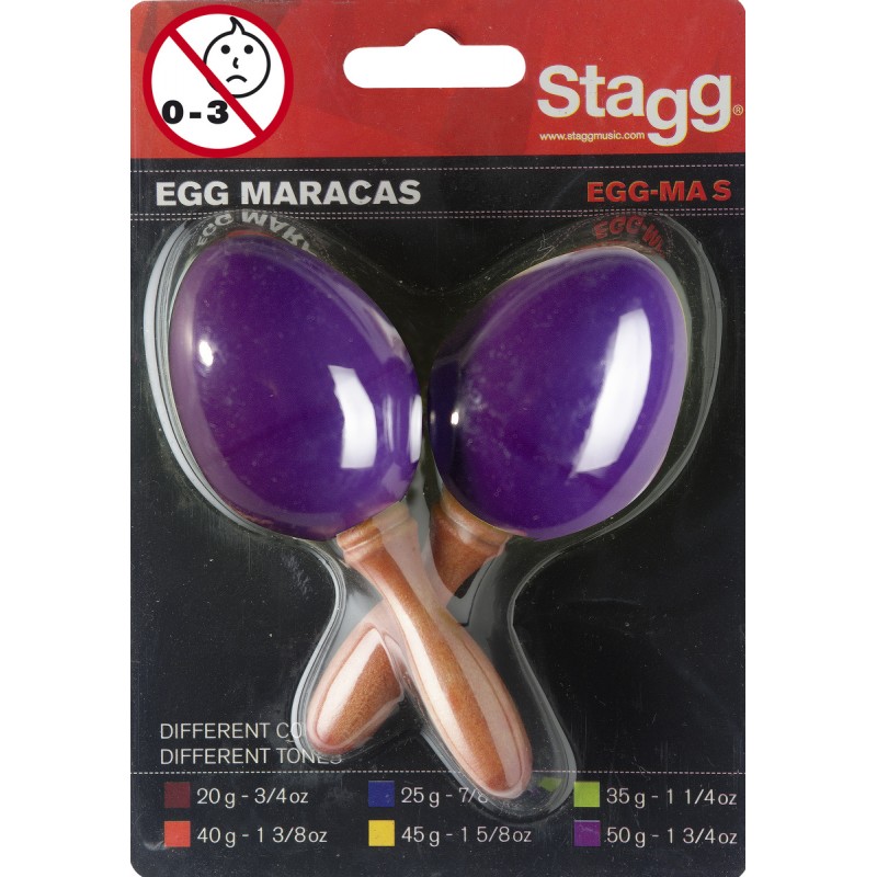 Plastic egg maracas Stagg EGG-MA S/PP