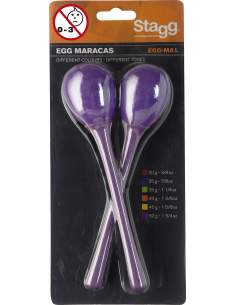 Pair of plastic egg maracas Stagg EGG-MA L/PP